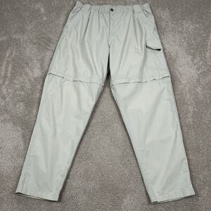 Simms Pants Men XL Beige Cargo Fishing Convertible Stretch Zip Pocket Outdoor